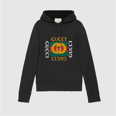 cotton sweatshirt with gucci logo buy|gucci inspired sweatshirt.